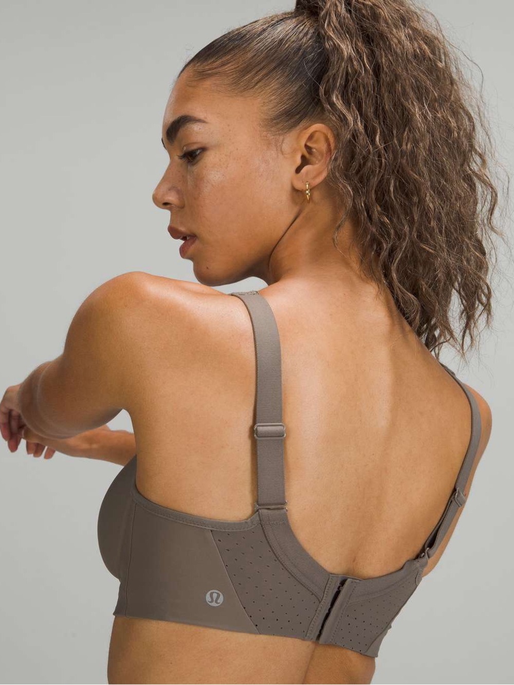 lululemon athletica Taupe Adjustable-Strap Sports Bra